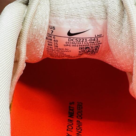 Nike Air Zoom Infinity Tour Next% Low Phantom Bright Crimson Golf 7 Men / 8.5 W - Picture 8 of 8